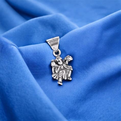 Taraash 925 Sterling Silver Hanuman Pendant For Kids
