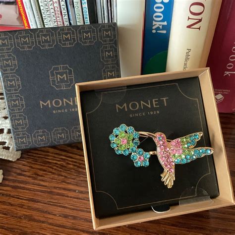 Monet Hummingbird Pin Multicolored Rhinestones over | Ubuy India