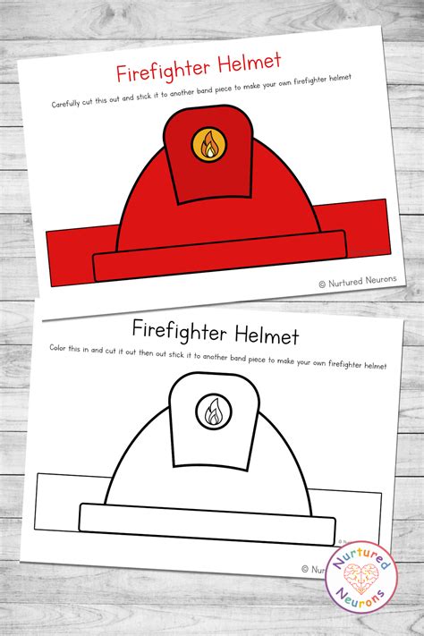 Simple Firefighter Hat Craft - Transport Dramatic Play Printable ...