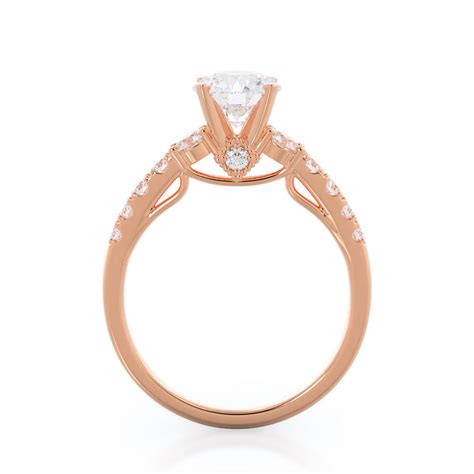 Regalia 2 3/8 CTTW Round Cut Lab Grown Diamond Engagement Ring in 14KT ...