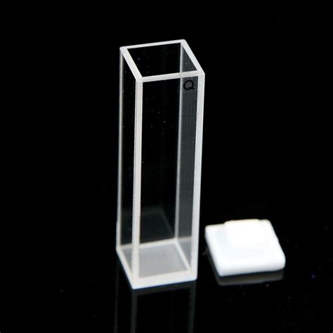 Science Outlet Fluorescence Quartz Cuvette Cell, 10mm, Teflon Lid, for ...