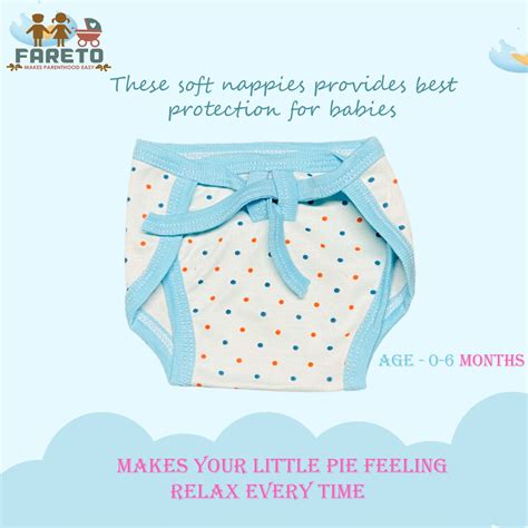 Fareto New Born Baby Cotton Nappies for 0-3 Months Babies (Teddy)(F228 ...