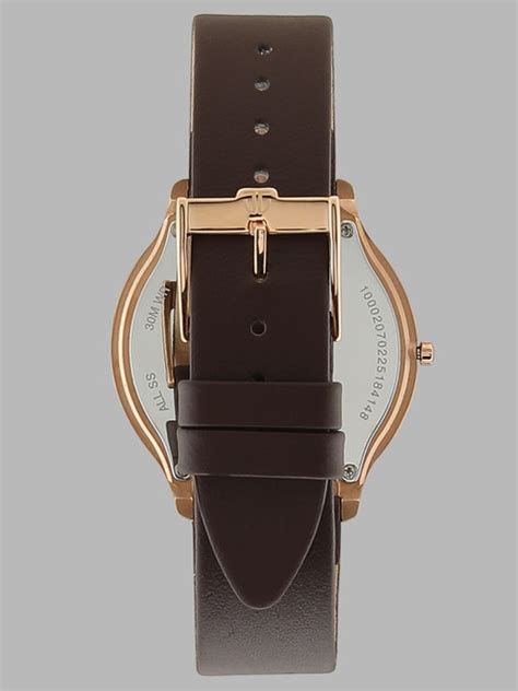 Titan Titan Edge Quartz White Dial Brown Leather Strap Analog Watch ...