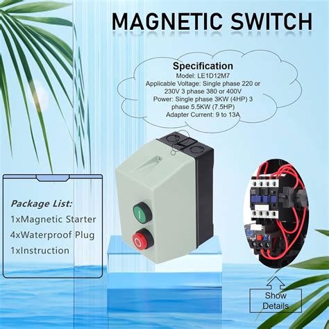 KUIDAMOS LE1D12 Single Phase Magnetic Switch Box, Single India | Ubuy