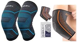 Buy Boldfit Knee Support for Men Knee Sleeves Braces Pair- 1 Pair ...
