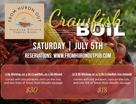 Louisiana Crawfish Boil 2.0, 5606 F-41, Oscoda, MI, United States ...