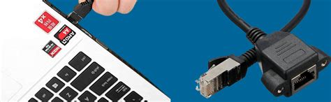 fdealz [ 50 CM 2 Pieces Ethernet Extension Cord, RJ45 Male to Female ...