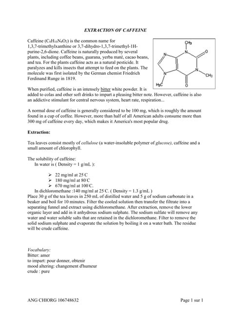 Image result for Clean Caffeine Extraction