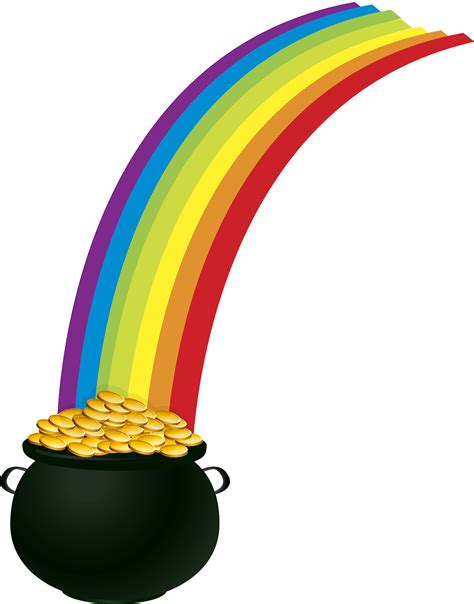 Pot Of Gold Rainbow Clipart