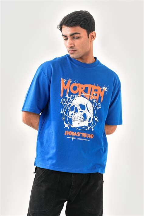 Mortem Royal Blue Oversized T-shirt – CLAZEP