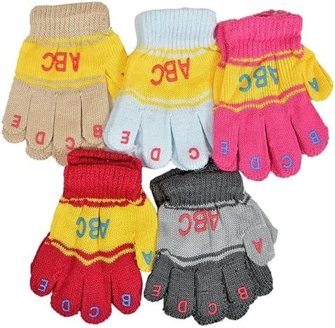 Crux&hunter Unisex-Baby Wool Winter Gloves (Pack of 4) (rainbow4 ...