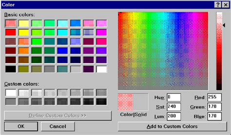 Color Dialog 的图像结果