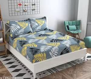 LA MANTTA Polycotton 1 Double Bed Bedsheet With 2 Pillow Covers,Bed ...