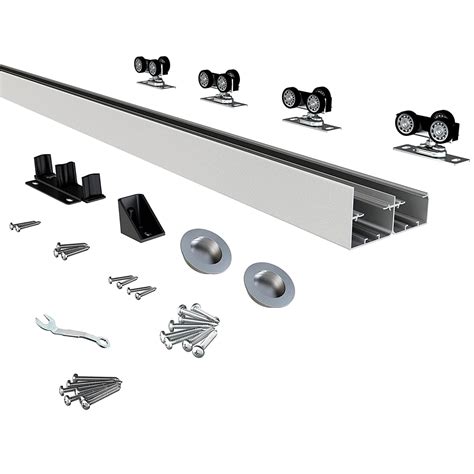 Buy JUBEST Bypass Sliding Door Hardware 72", Aluminum Bypass Wardrobe ...