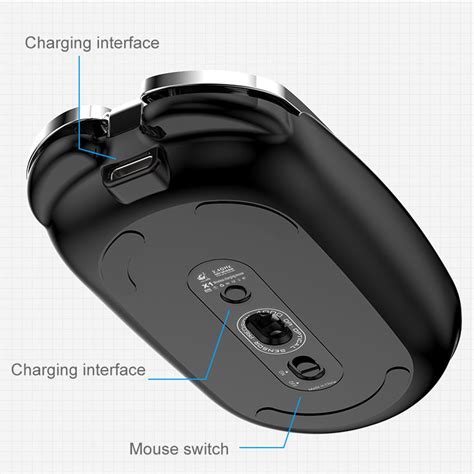 NEW 2.4G Wireless Silence Gaming Mouse Ergonomic Rechargeable 8 Button ...