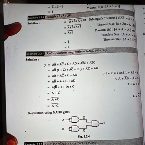 Realize expression using minimum NAND gates only. - Brainly.in