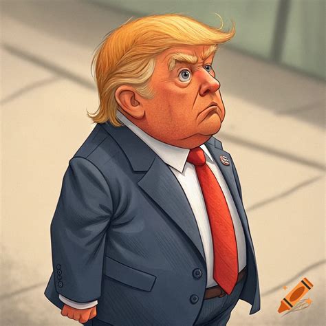 A cartoon caricature of Donald Trump saying "I'll do what I want!" on ...