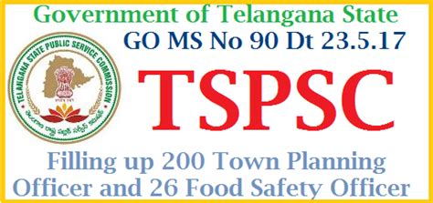 GO MS No 90 Filling up 226 Town Planning Officers and Food Inspector ...