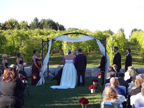 Josh and Allison Larson exchange vows at Prairie Moon Winery near Ames ...