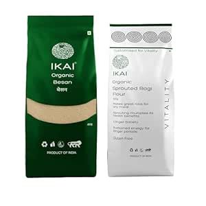IKAI Organic 100% Pure Besan Fresh Milled Gram Flour Made with Pr ...