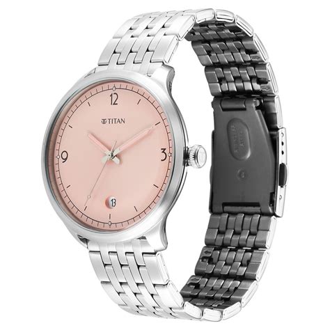 Buy Online Titan Timeless Treasures Quartz Analog with Date Pink Dial ...