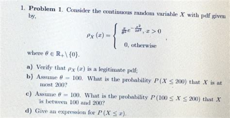 Image result for Continuous Random Variable Problem and Solution