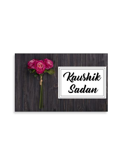 Buy 999Store Printed Wooden and Flowers for Home Name Plate (MDF_12 X7 ...