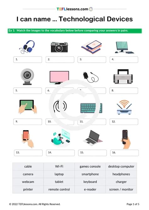 Technology Vocabulary Worksheet 的图像结果
