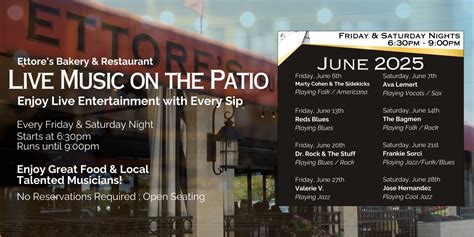Ettore’s Live Music on the Patio, Ettore's Bakery and Restaurant ...