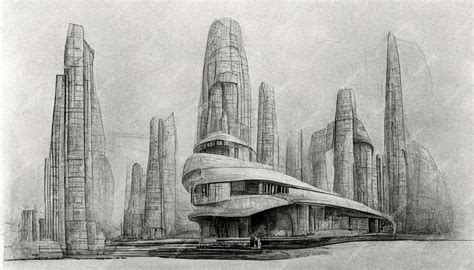 Alien City Drawing 的图像结果