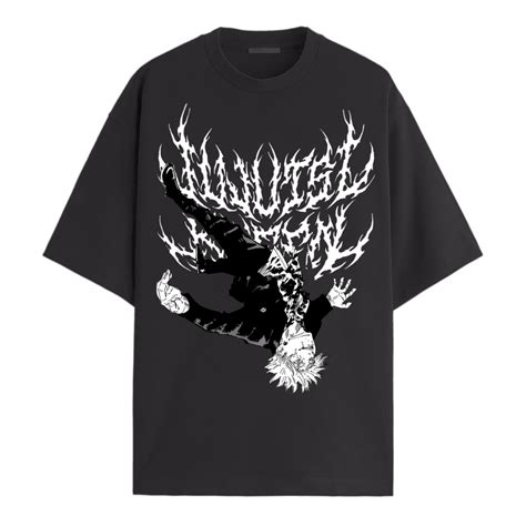 Gojo Satoru Maniac Black Oversized Tee – otakusheavenindia