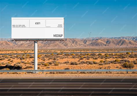 Billboard on a highway in the desert | Premium AI-generated PSD