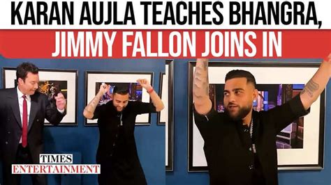 Karan Aujla teaches Bhangra to Jimmy Fallon in historic 'Tonight Show ...