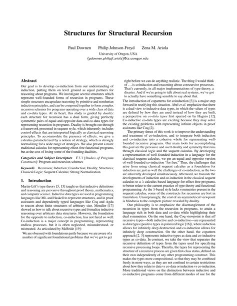 Image result for Structural Recursion