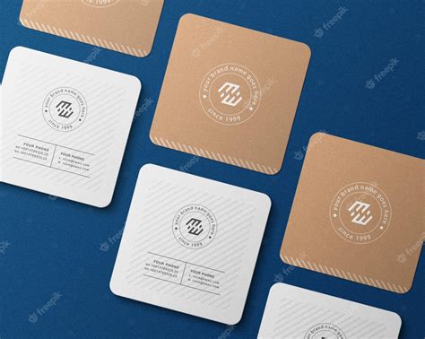 Premium PSD | PSD square business card mockup