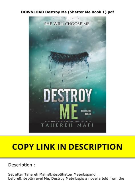 DOWNLOAD Destroy Me (Shatter Me Book 1) pdf