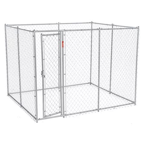 Lucky Dog Adjustable 10' x 10' x 6' Heavy Duty Chain Link Dog Kennel ...