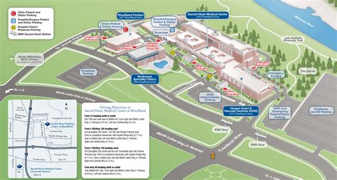 Campus Map of Sacred Heart Medical Center at RiverBend, Springfield, Oregon