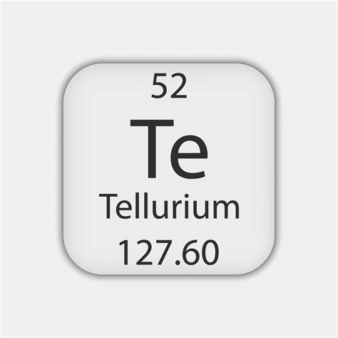 Tellurium symbol. Chemical element of the periodic table. Vector illustration. 13224970 Vector ...