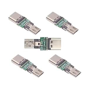cablecc 5pcs/lot 5Pin 480Mbps Micro USB 2.0 Male Connector to Type-C ...