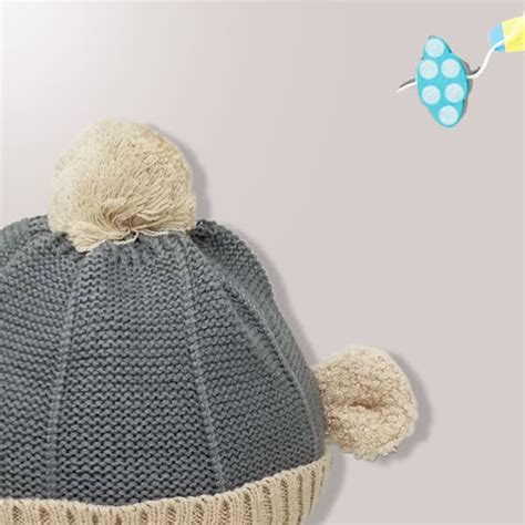 Buy Kids Winter Cap (Nevada Grey & Vanilla) Online India | Star And Daisy