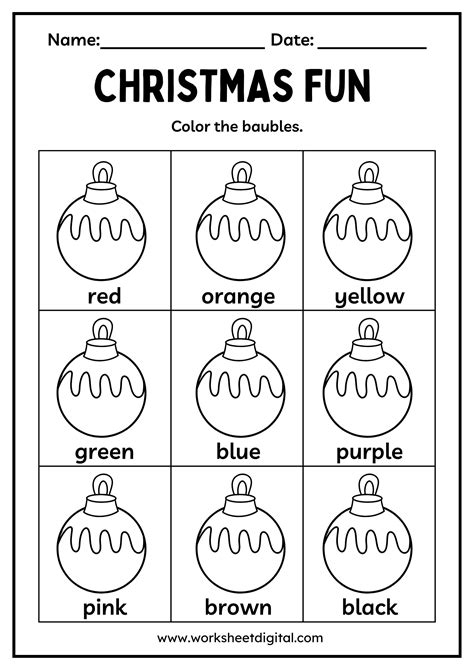 Free Printable Christmas Coloring Worksheets