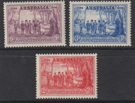 Sc 163 / 165 Australia 1937 150 Anniversary NSW complete MLMH set CV ...