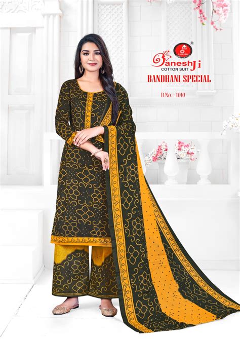 Ganeshji Cotton Suits Bandhani Special 1001-1012 Series Salwar Kameez ...
