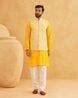 Buy Mustard & Yellow 2-Piece Ethnic Suit for Men by SOJANYA Online ...