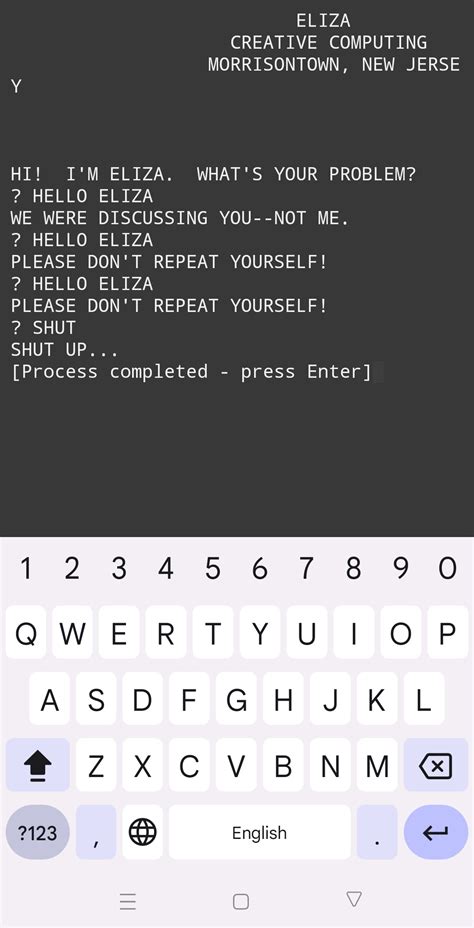 Image result for Eliza GUI Script