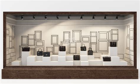 Z37-1112商场皮包展示台橱窗3d模型下载-【集简空间】「每日更新」