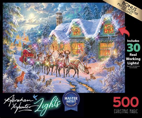 Buy Cra-Z-Art Abraham Hunter 500-Piece Christmas Magic Light Up Jigsaw ...