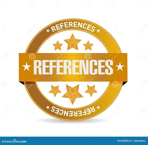 References Seal Sign Concept Stock Illustration - Illustration of mark ...