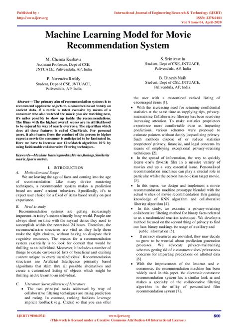 Image result for Recommendation System Machine Learning Research Paper